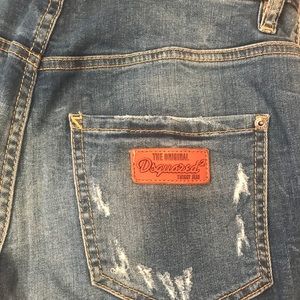 DSQUARED2 High Waisted Distressed Jeans Sz 44